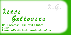 kitti gallovits business card